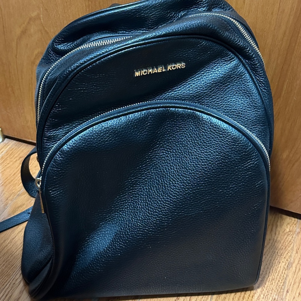 Michael Kors Black Leather Backpack